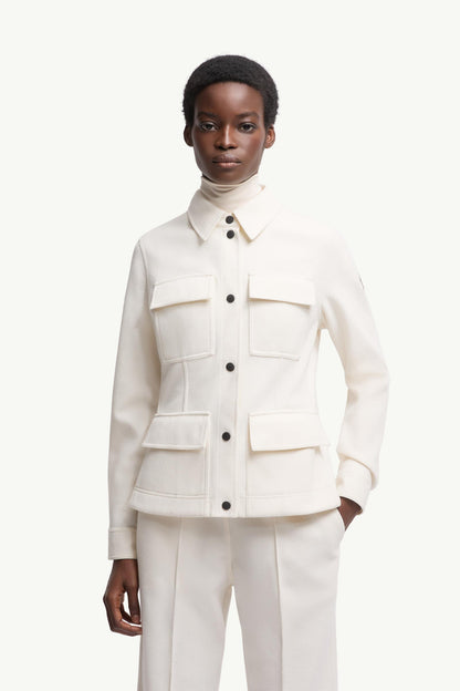 Moncler Interlock Long Sleeve Shirt White White
