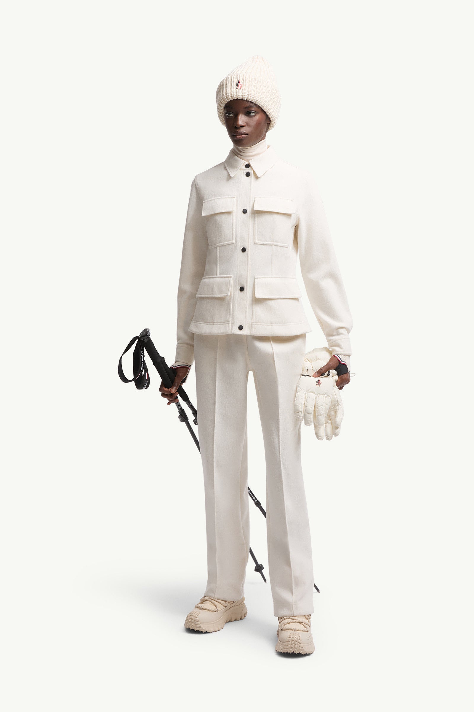 Moncler Interlock Long Sleeve Shirt White White