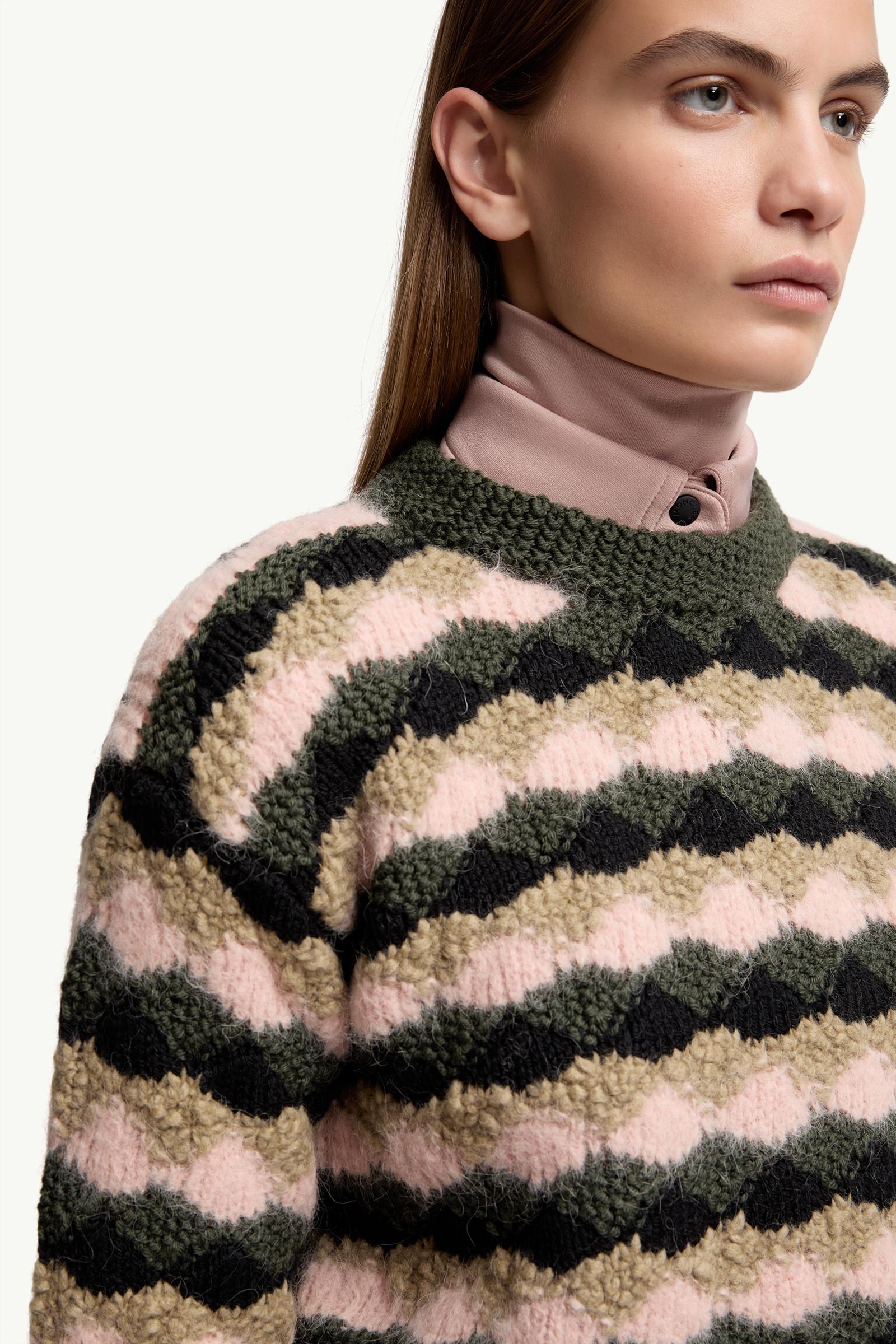 Moncler Wool & Alpaca Blend Striped Sweater Multicolour Multicolour