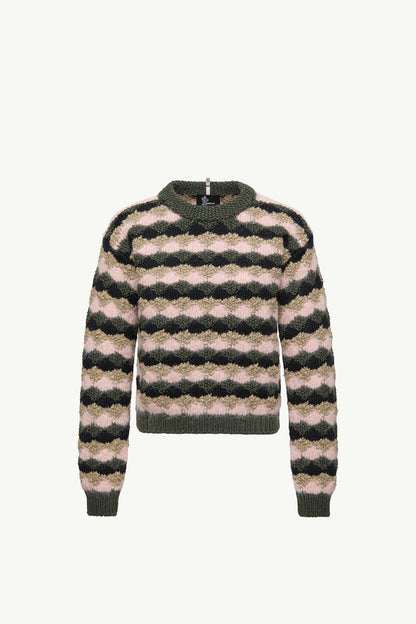 Moncler Wool & Alpaca Blend Striped Sweater Multicolour Multicolour