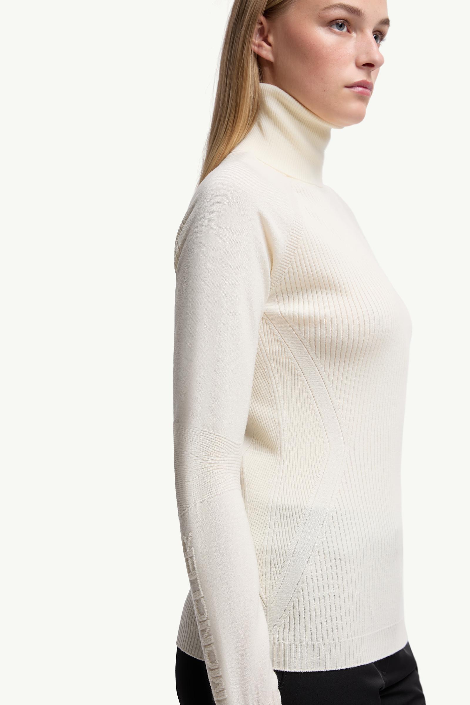 Moncler Wool Blend Turtleneck Sweater White White