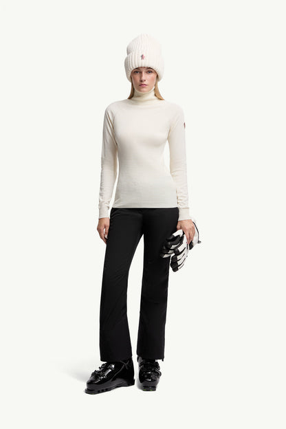 Moncler Wool Blend Turtleneck Sweater White White