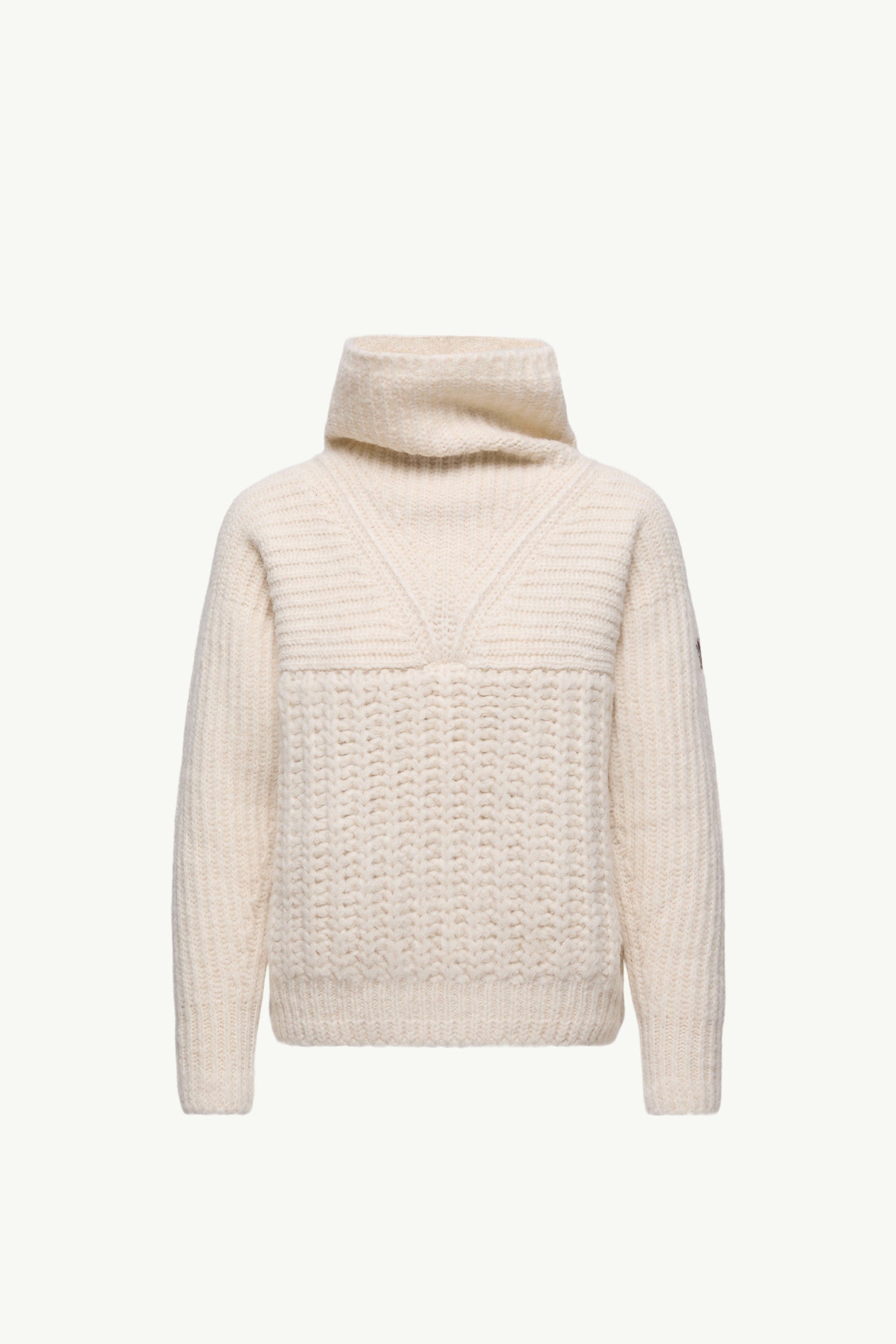 Moncler Alpaca Blend Turtleneck Sweater White Ivory White Ivory