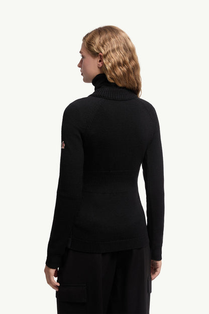 Moncler Wool Turtleneck Sweater Black Black