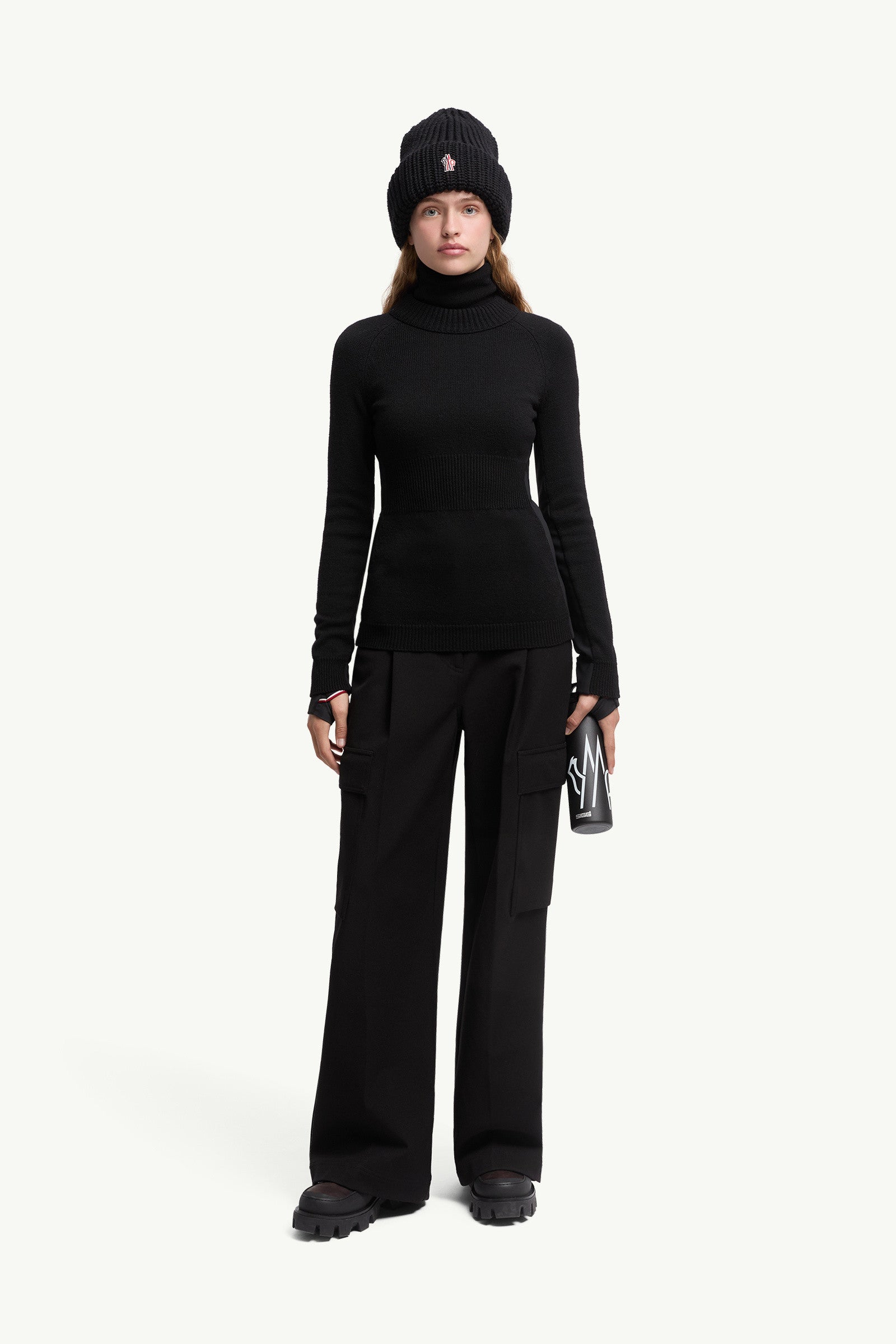 Moncler Wool Turtleneck Sweater Black Black