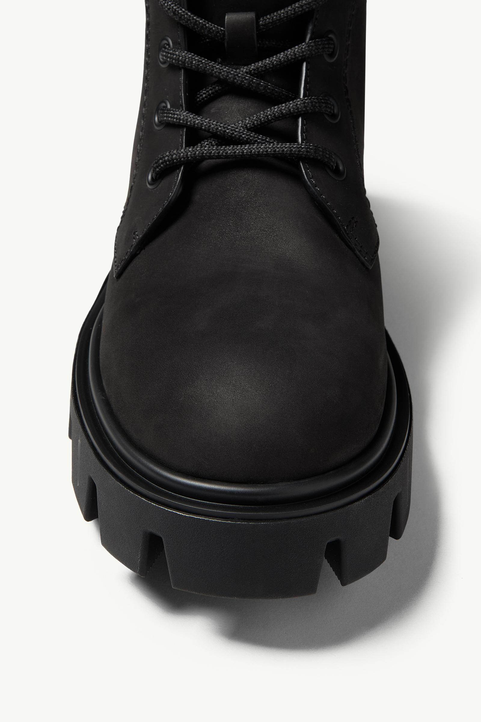Moncler Peak City Nubuck & Suede Lace-Up Boots Black
