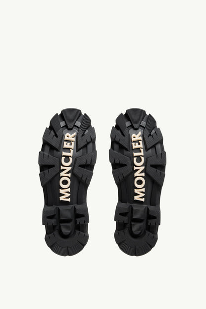 Moncler Peak City Nubuck & Suede Lace-Up Boots Black