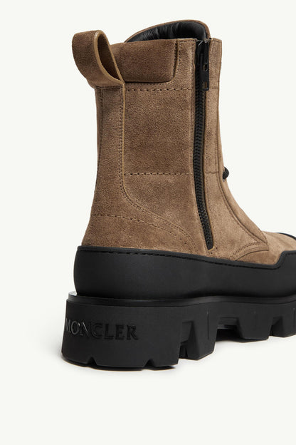 Moncler Peak Path Suede Lace-Up Boots Dark Brown