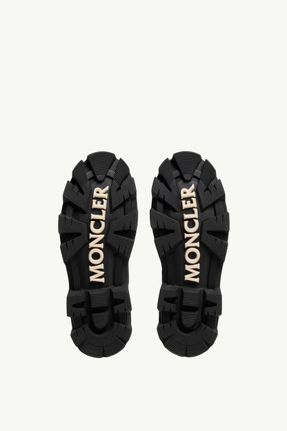 Moncler Peak Path Leather Lace-Up Boots Black