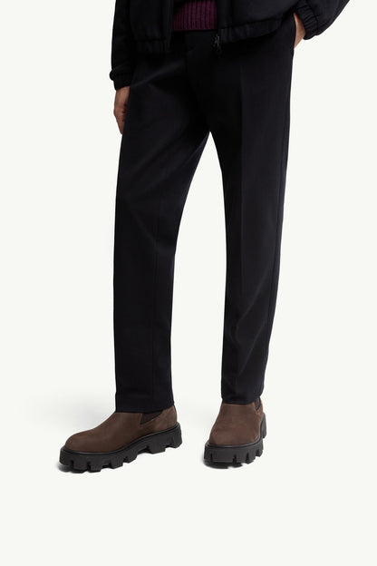 Moncler Peak City Nubuck Chelsea Boots Brown