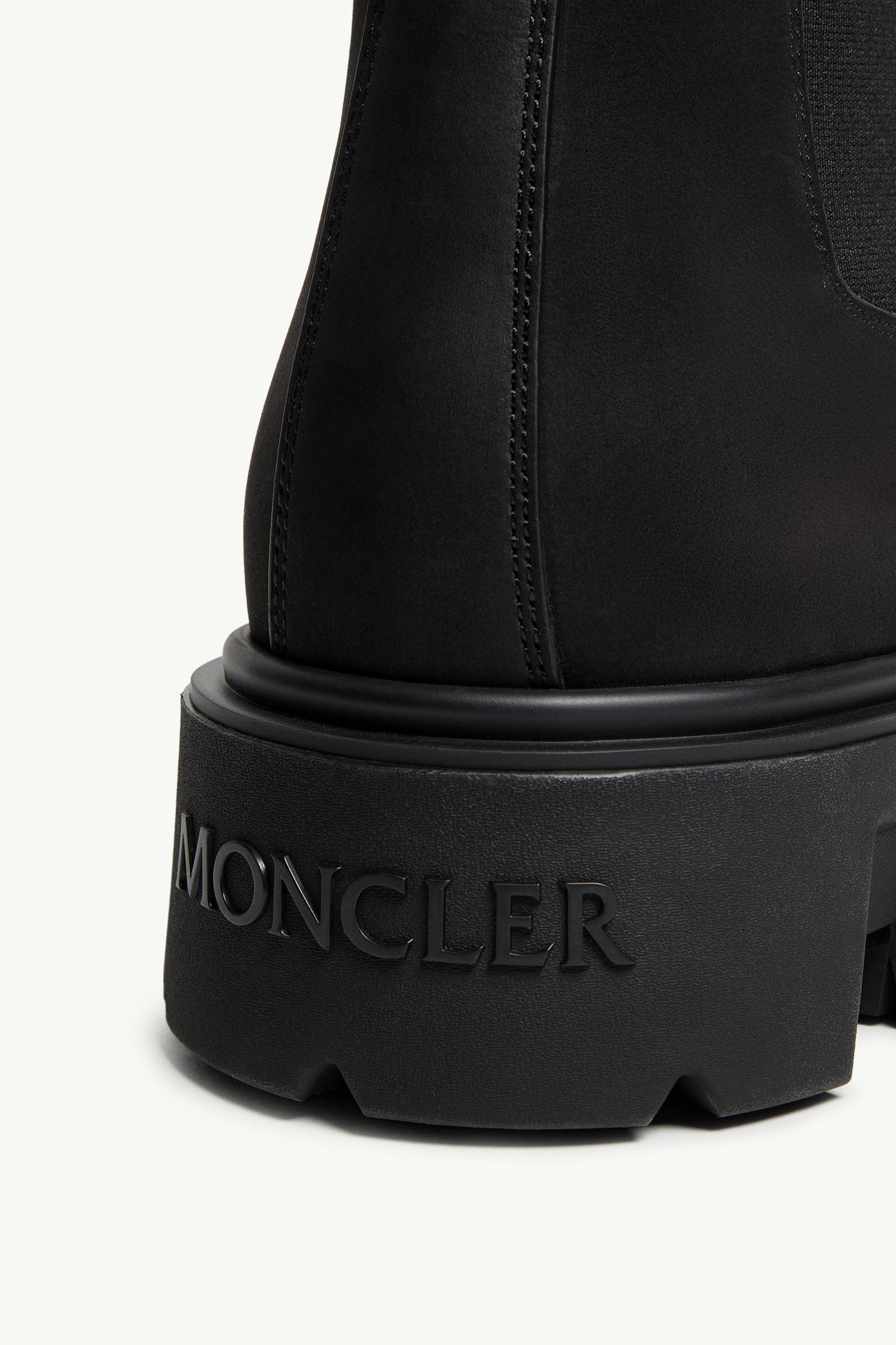 Moncler Peak City Nubuck Chelsea Boots Black