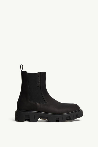 Moncler Peak City Nubuck Chelsea Boots Black