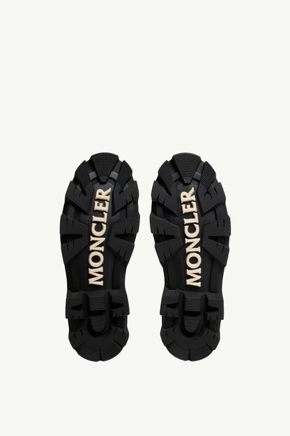 Moncler Peak Trek Leather Ankle Boots Black