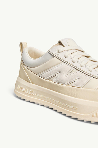 Moncler Moncler Altive Nubuck & Suede Sneakers Light Beige
