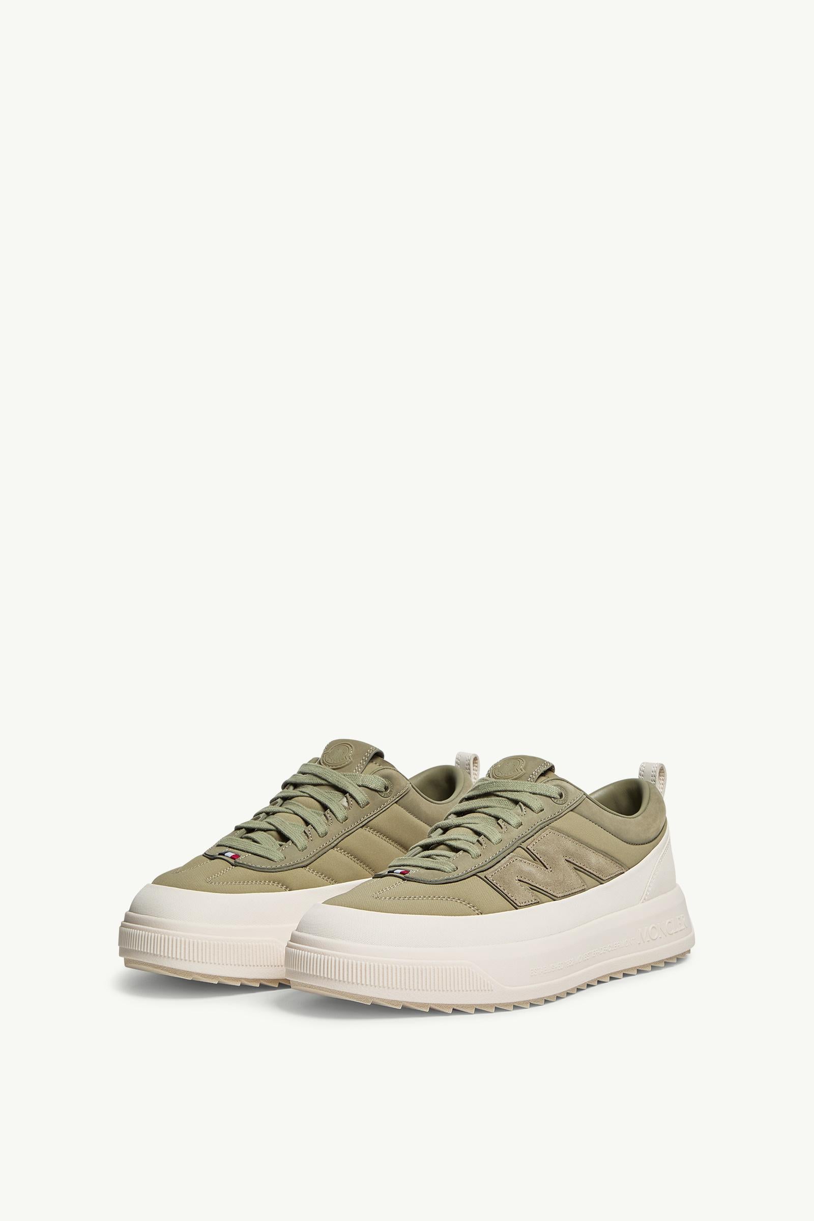Moncler Moncler Altive Nubuck & Suede Sneakers Sage Green