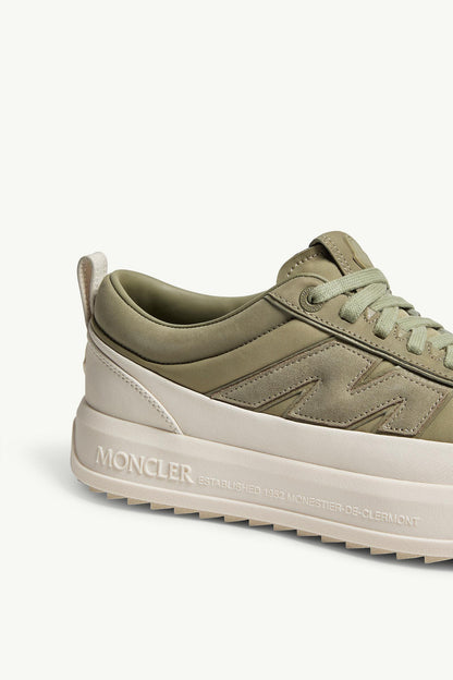 Moncler Moncler Altive Nubuck & Suede Sneakers Sage Green