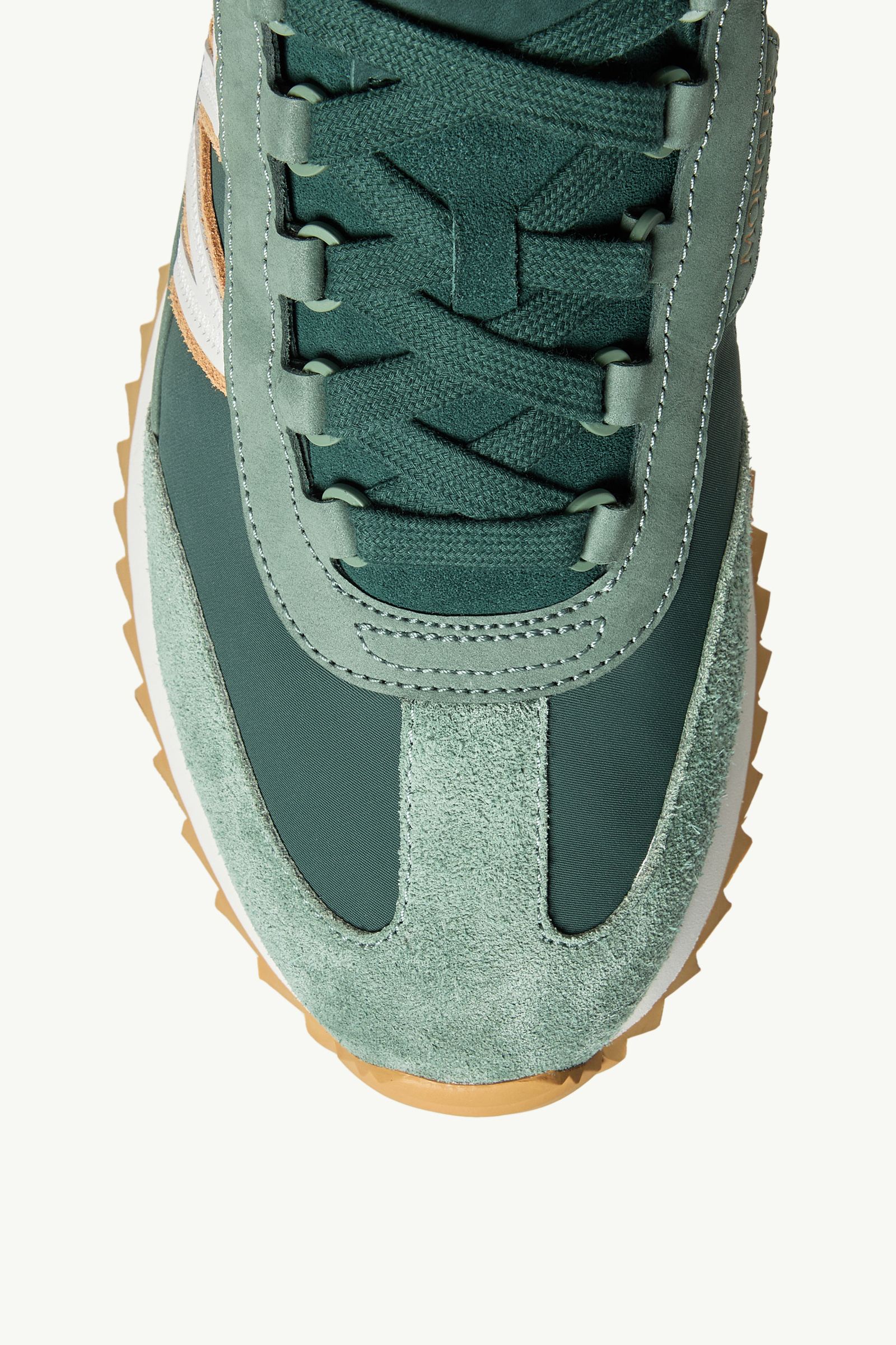 Moncler Pacey2 Suede & Nubuck Sneakers Green