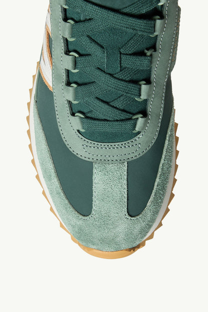 Moncler Pacey2 Suede & Nubuck Sneakers Green