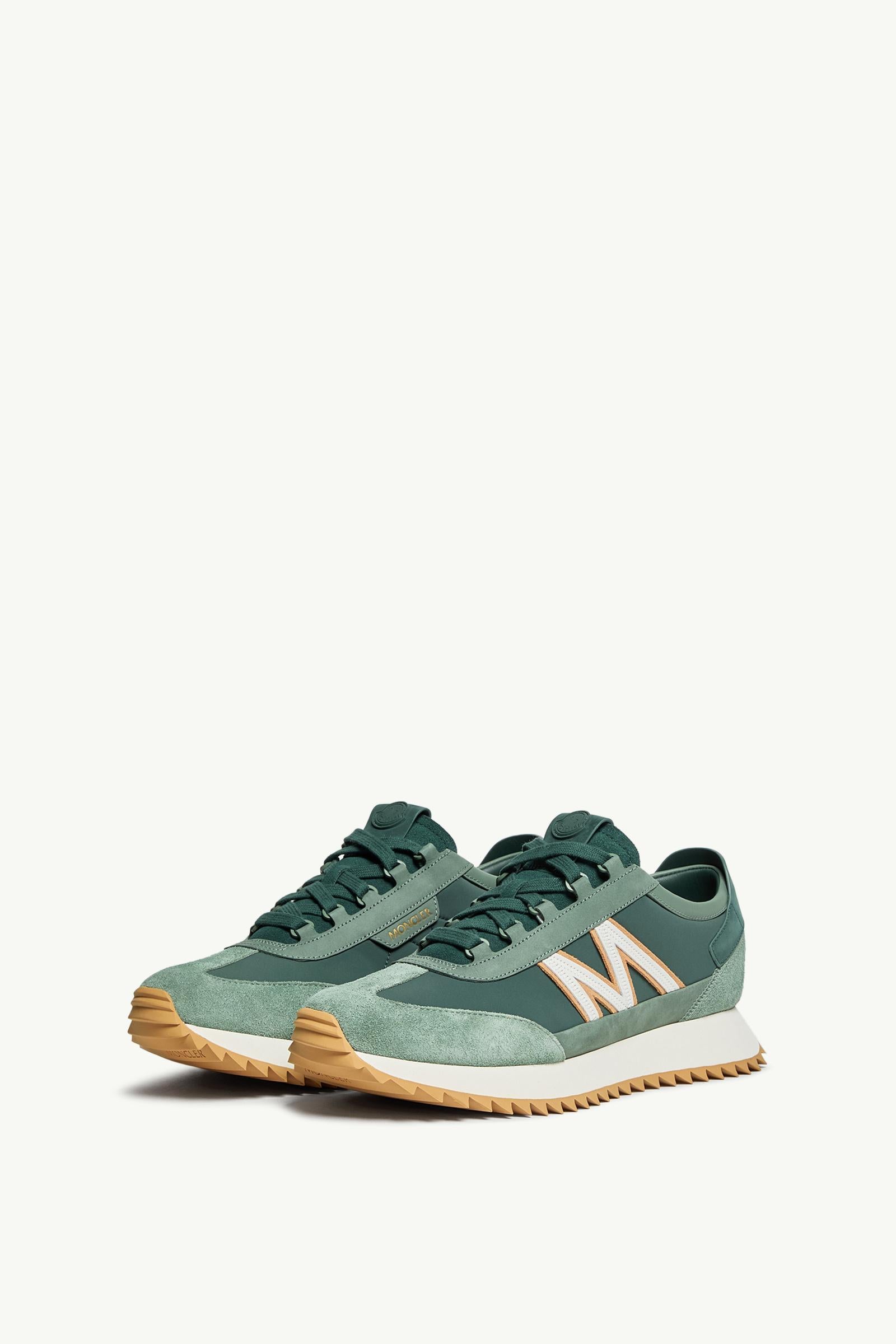 Moncler Pacey2 Suede & Nubuck Sneakers Green