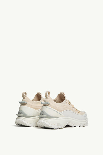 Moncler Trailgrip Lite3 Nubuck & Suede Sneakers White Ivory