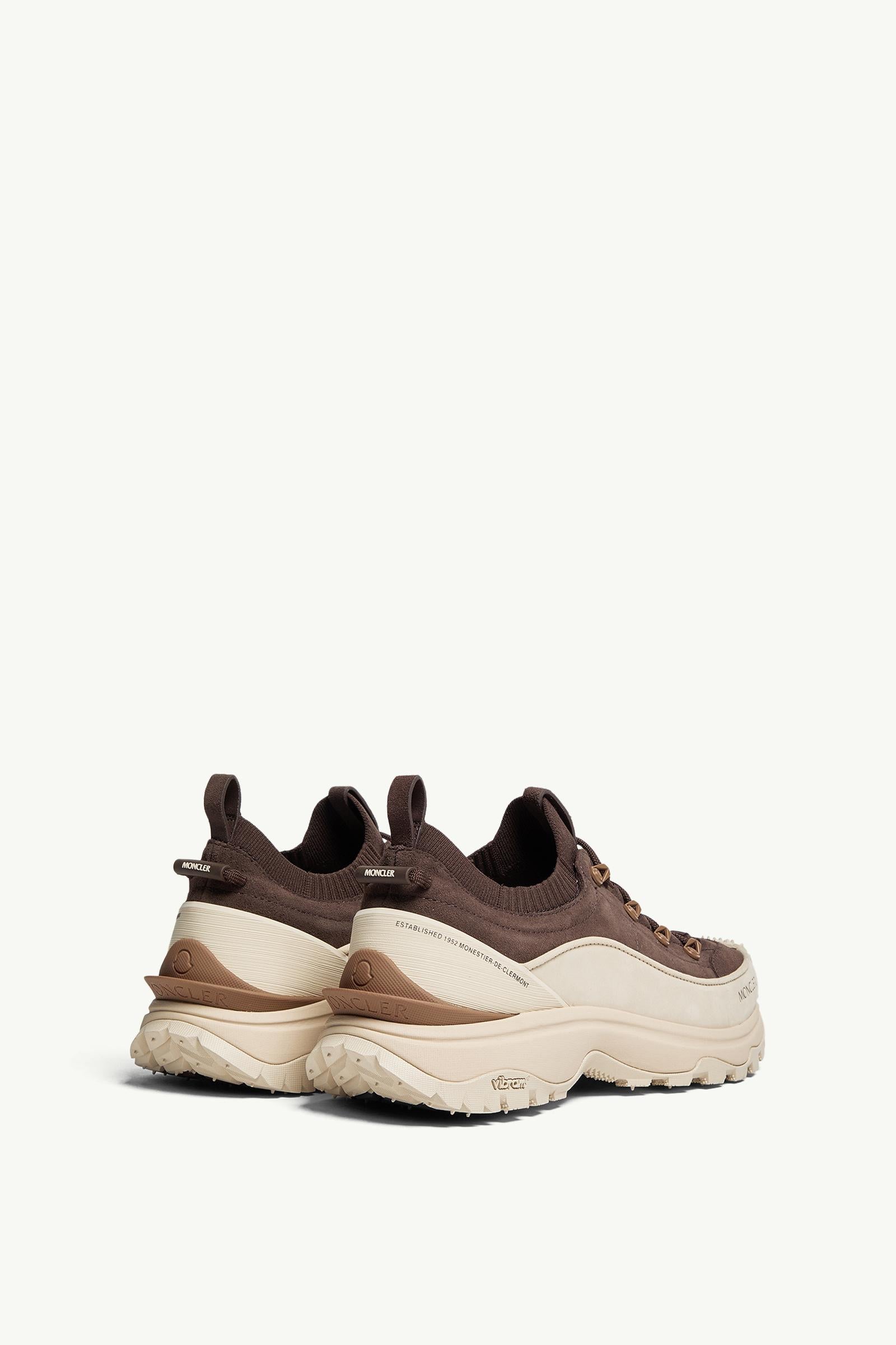 Moncler Trailgrip Lite3 Nubuck & Suede Sneakers Brown