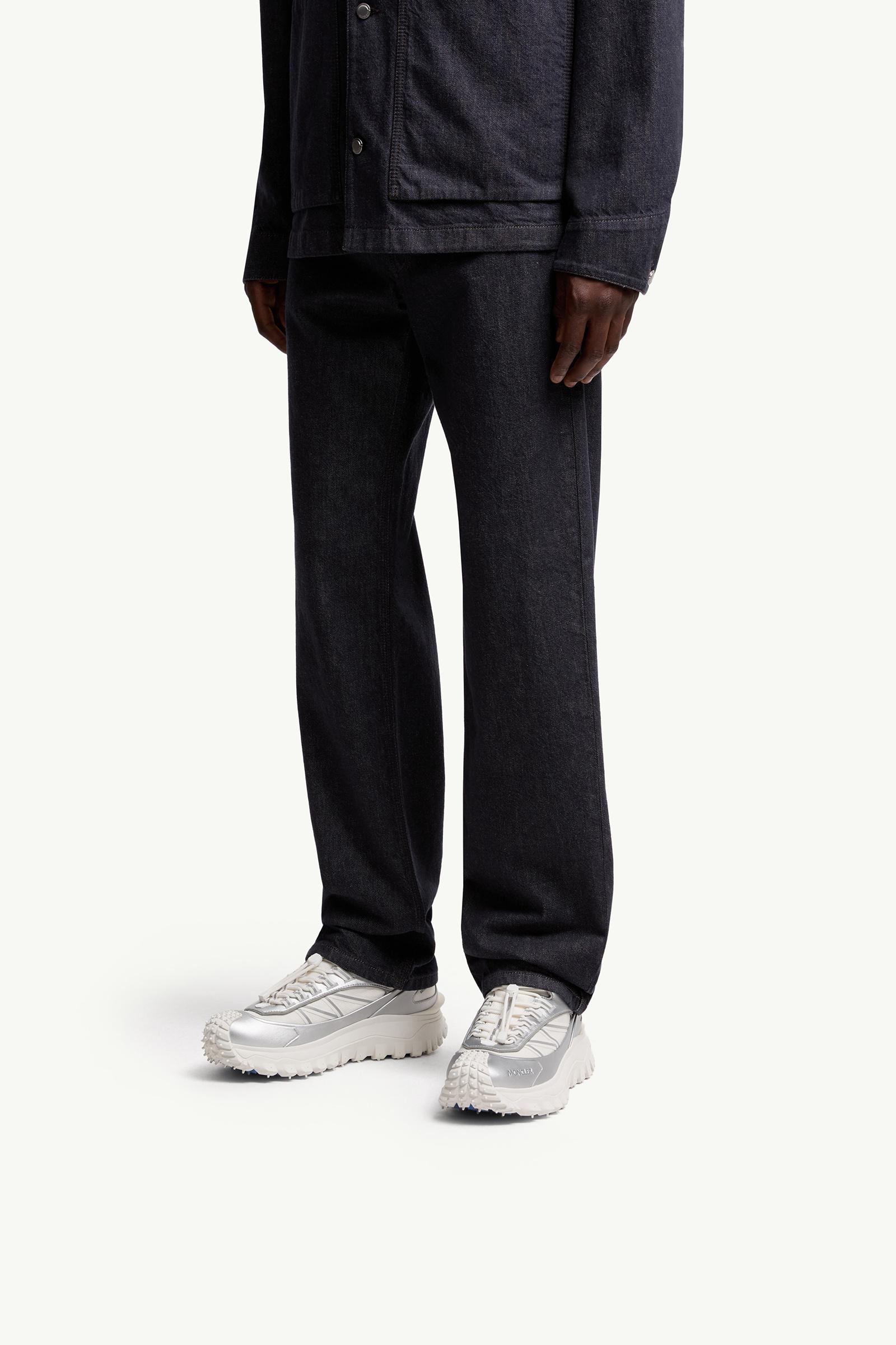 Moncler Trailgrip GTX Leather Sneakers Silver