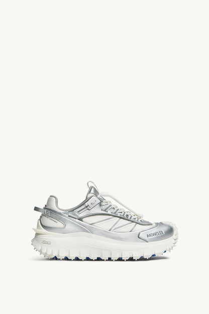 Moncler Trailgrip GTX Leather Sneakers Silver