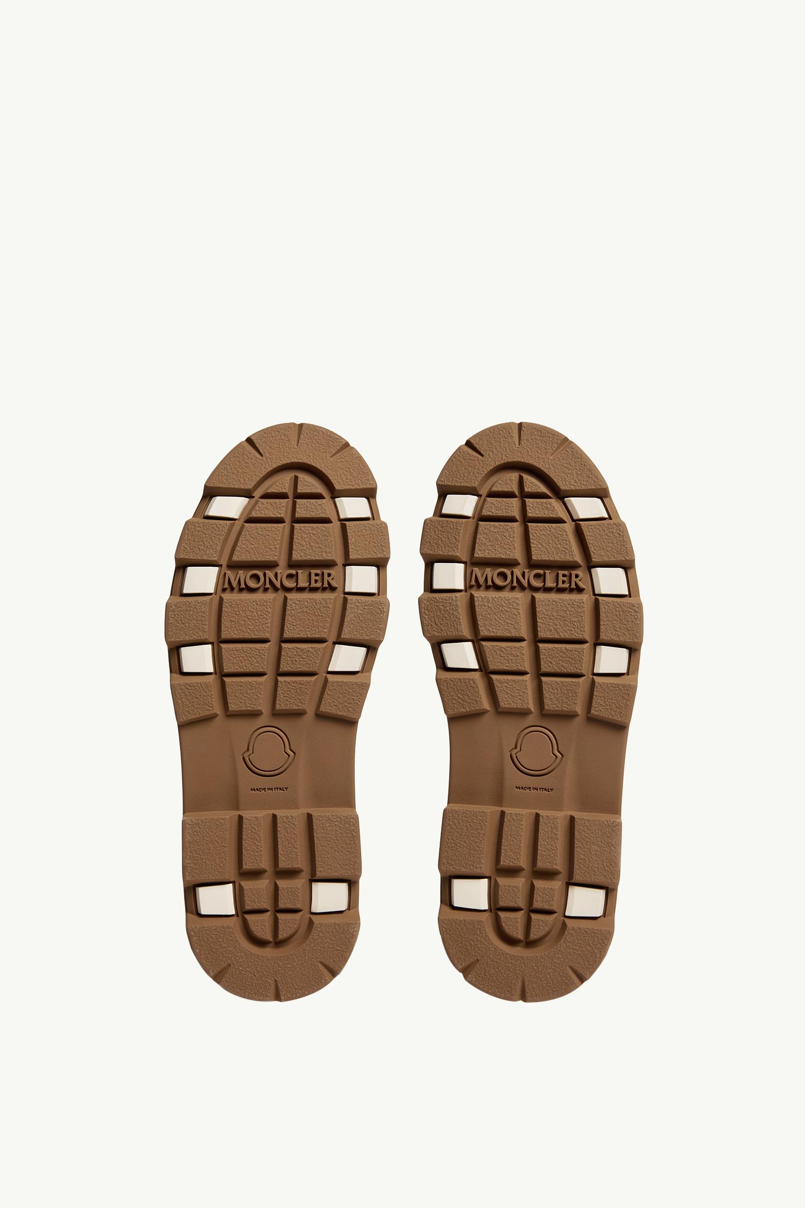 Moncler Vera High Suede Lace-Up Boots Camel Beige