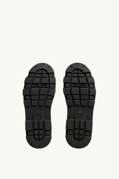 Moncler Vera High Suede Lace-Up Boots Olive Green