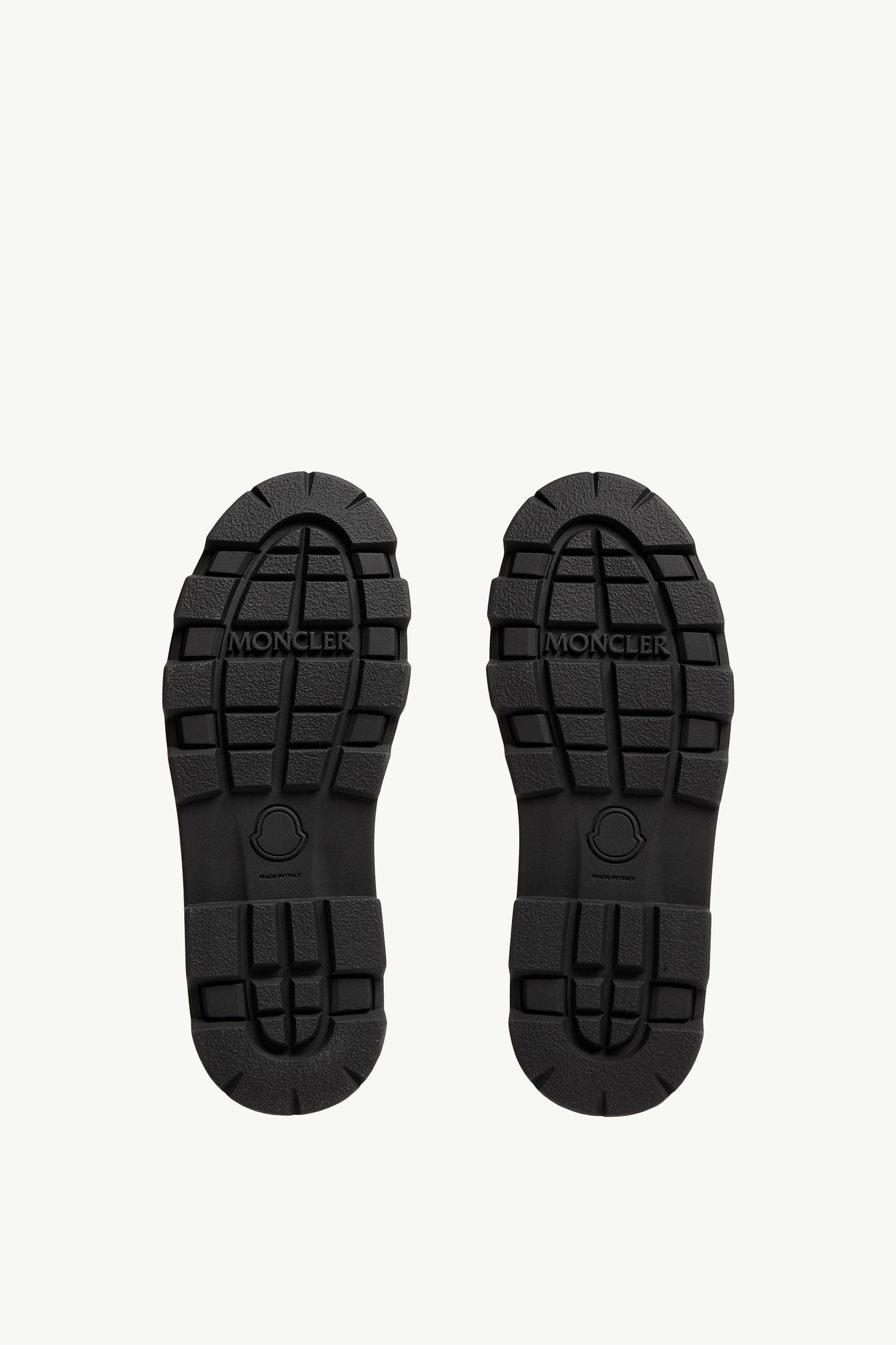 Moncler Vera High Suede Lace-Up Boots Black