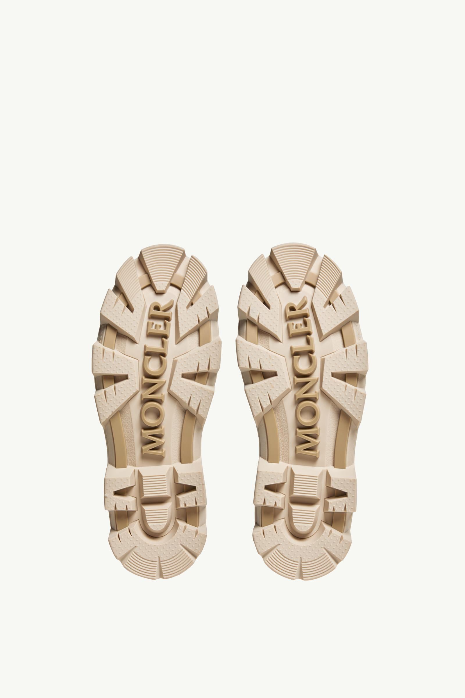Moncler Peak Aprs Suede & Shearling Boots Light Beige