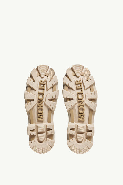 Moncler Peak Aprs Suede & Shearling Boots Light Beige