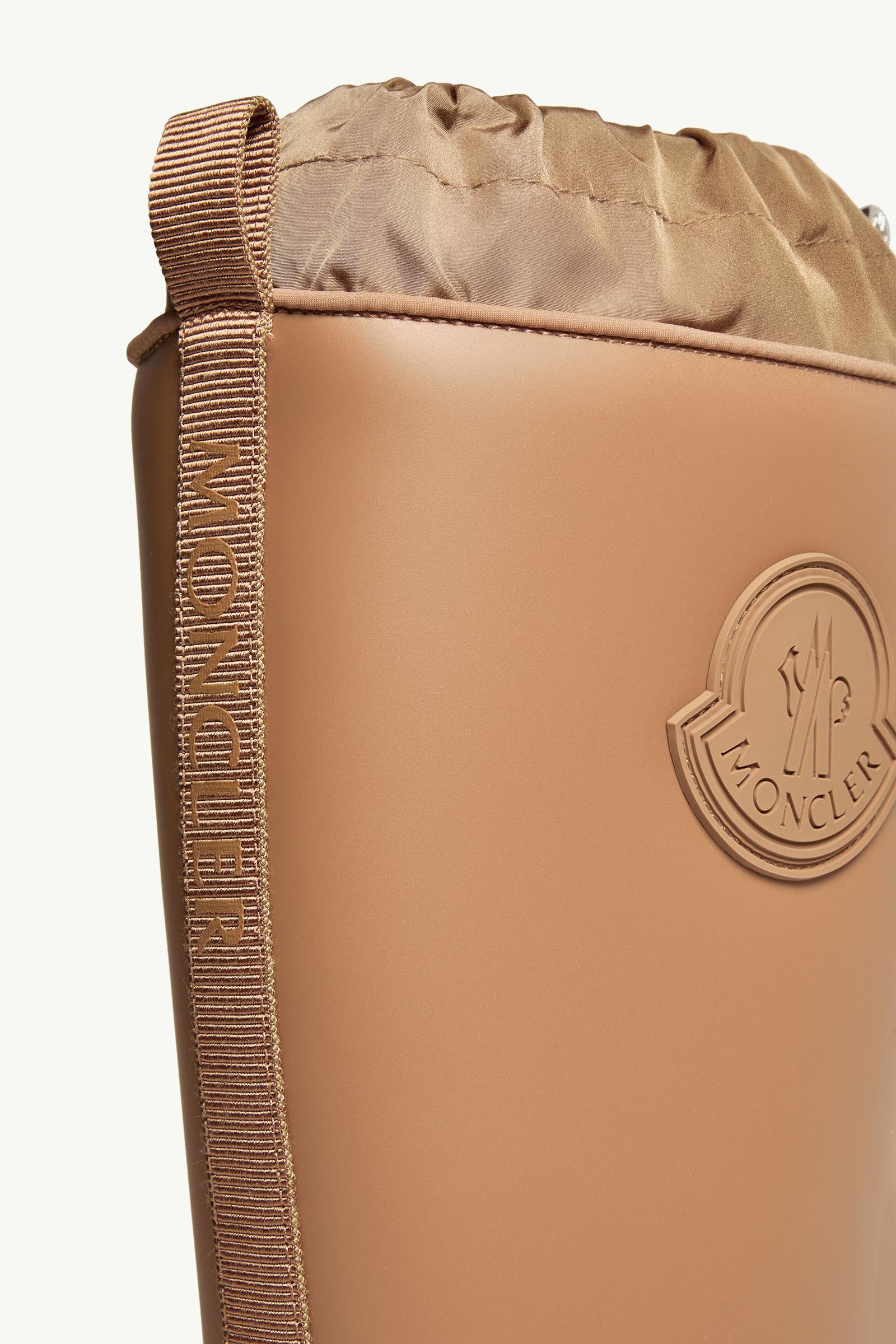 Moncler Kickstream High Rain Boots Light Brown