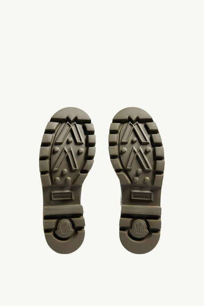 Moncler Kickstream High Rain Boots Olive Green