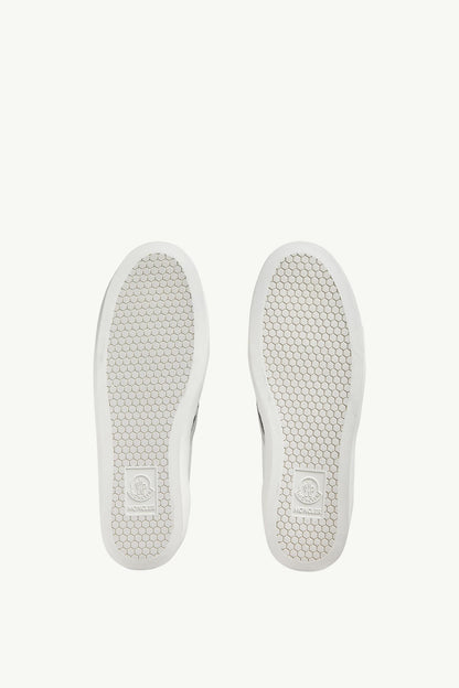 Moncler Monaco2 Leather & Glitter Sneakers White