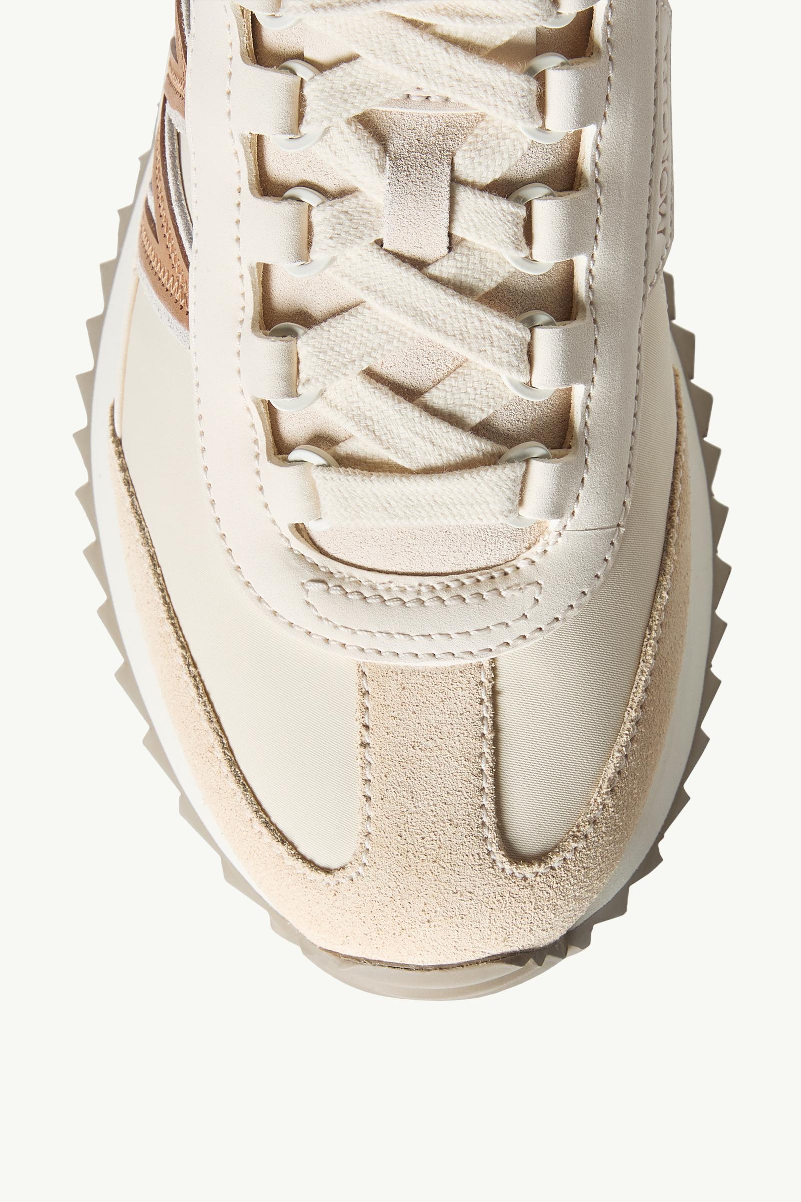 Moncler Pacey2 Suede & Nubuck Sneakers Light Beige
