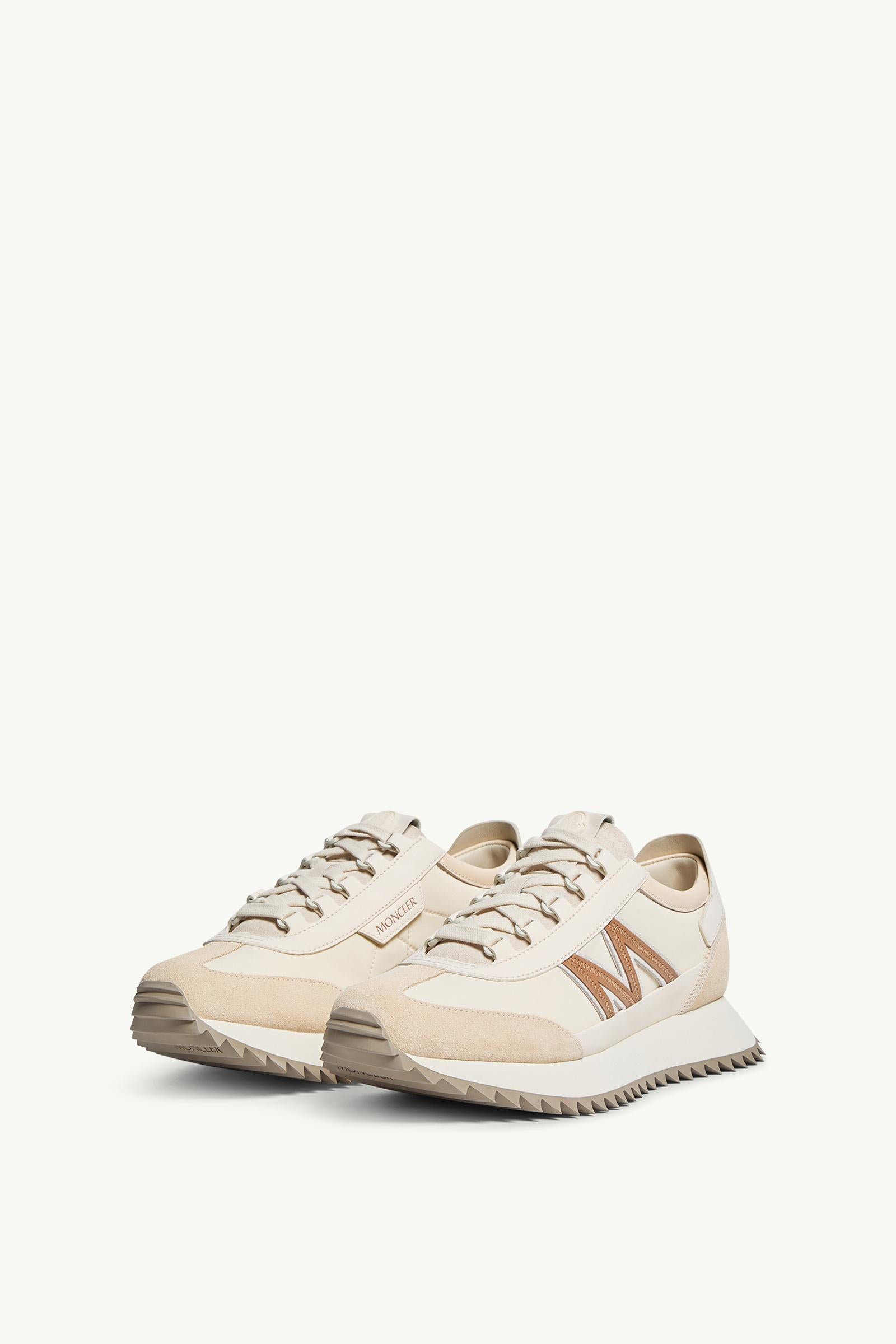 Moncler Pacey2 Suede & Nubuck Sneakers Light Beige