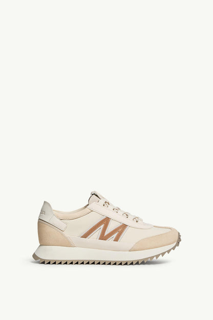 Moncler Pacey2 Suede & Nubuck Sneakers Light Beige