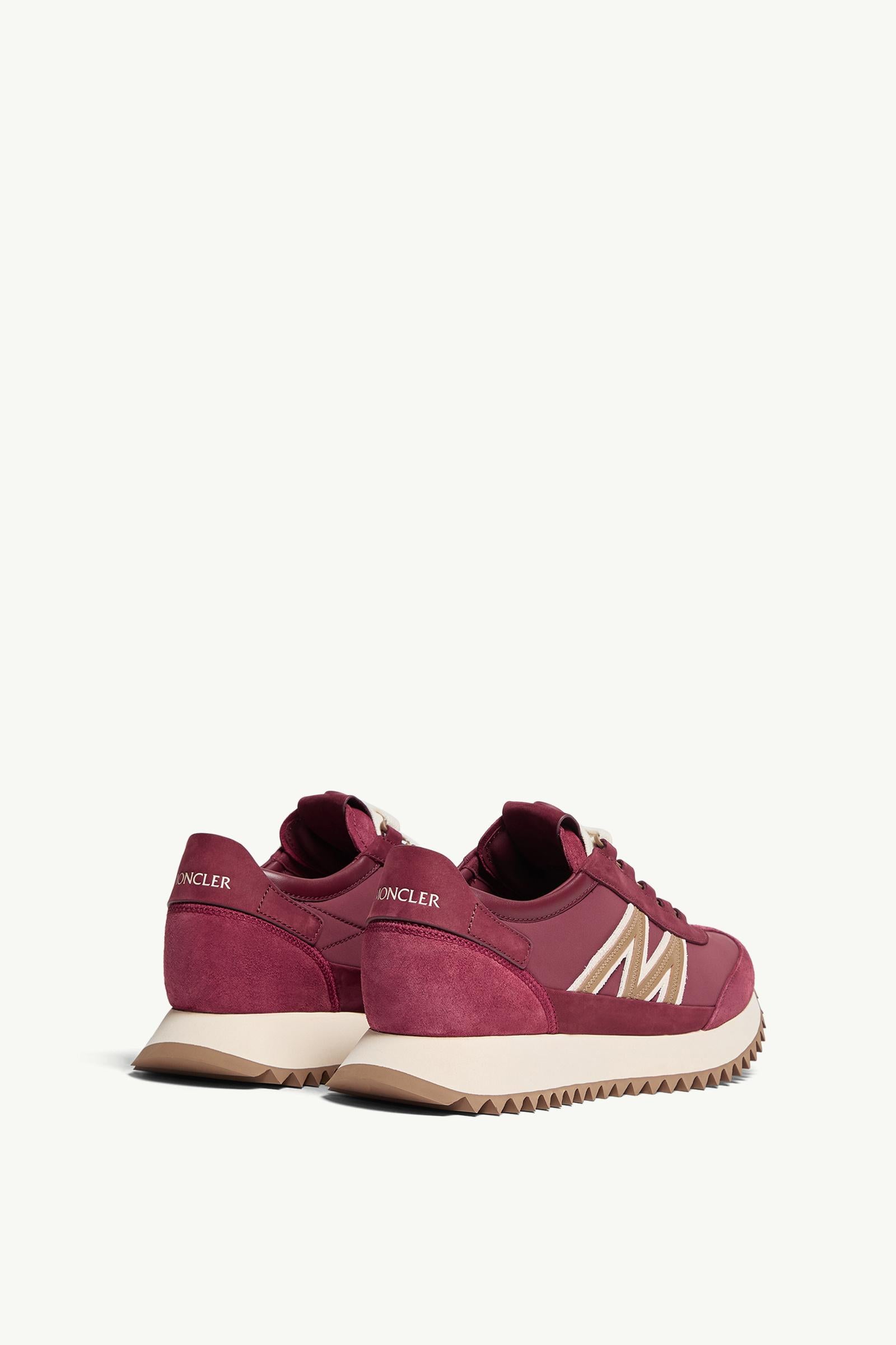 Moncler Pacey2 Suede & Nubuck Sneakers Burgundy