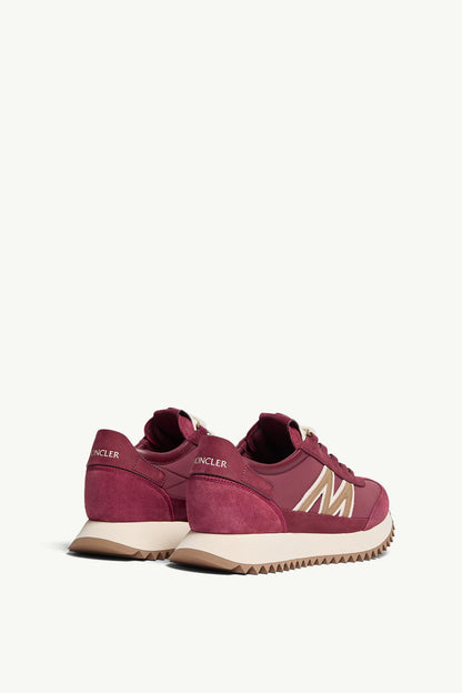Moncler Pacey2 Suede & Nubuck Sneakers Burgundy