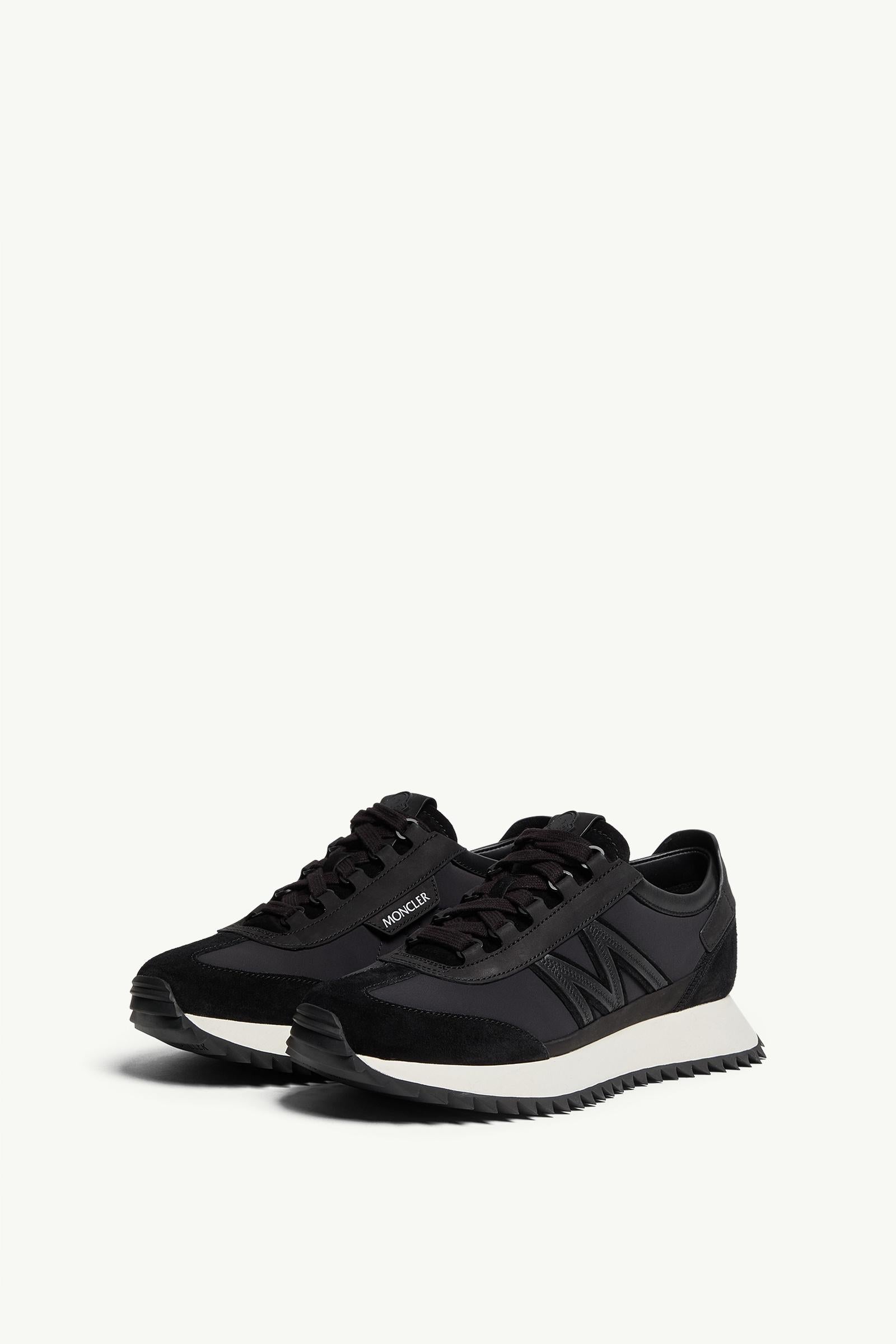 Moncler Pacey2 Suede & Nubuck Sneakers Black