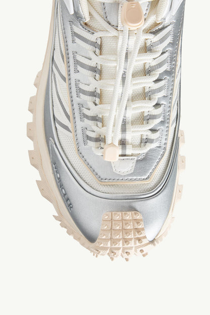 Moncler Trailgrip GTX Leather Sneakers Silver