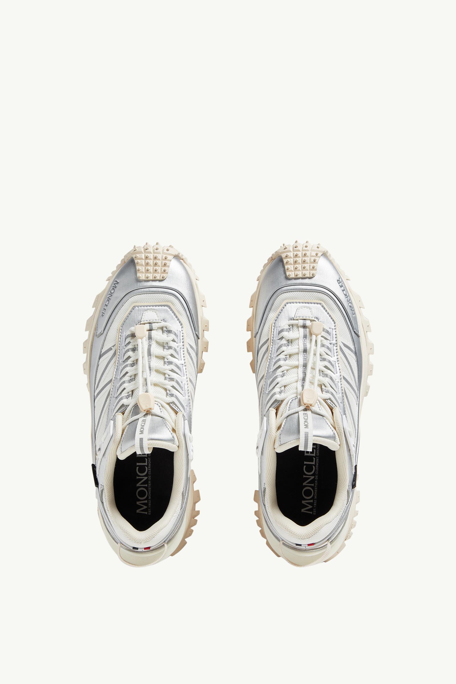Moncler Trailgrip GTX Leather Sneakers Silver