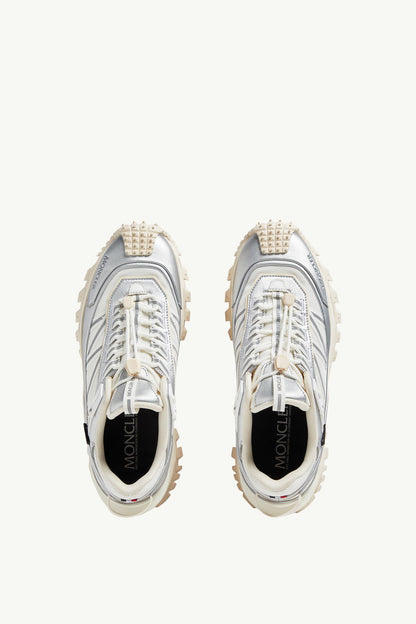 Moncler Trailgrip GTX Leather Sneakers Silver