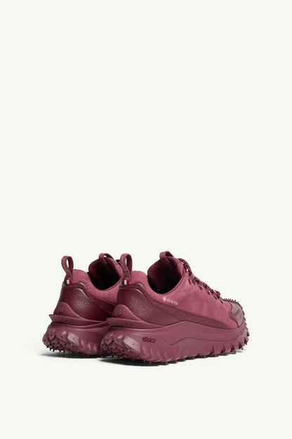 Moncler Trailgrip APEX2GTX Suede & Leather Sneakers Burgundy