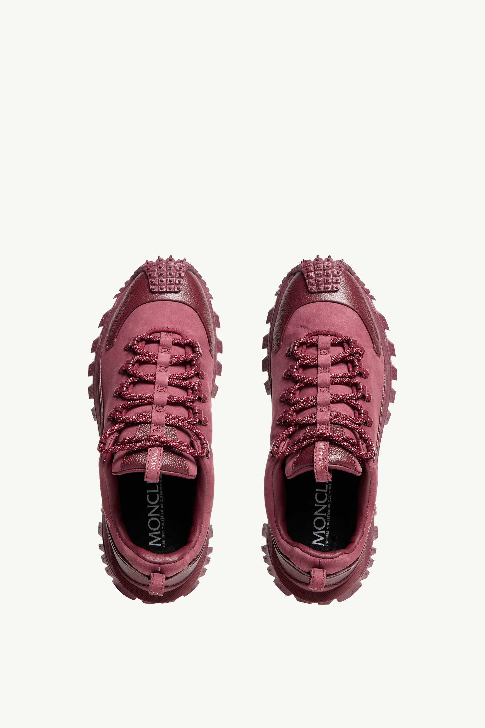Moncler Trailgrip APEX2GTX Suede & Leather Sneakers Burgundy