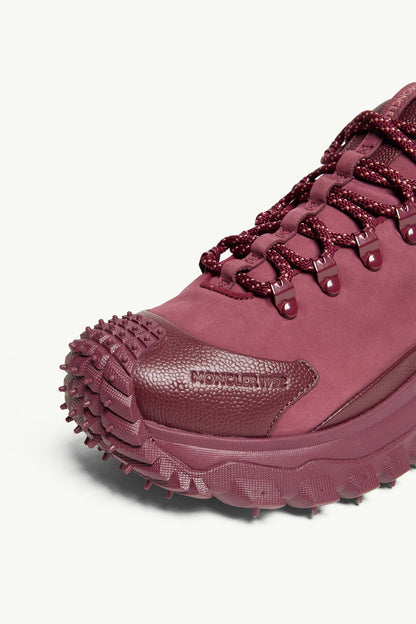 Moncler Trailgrip APEX2GTX Suede & Leather Sneakers Burgundy