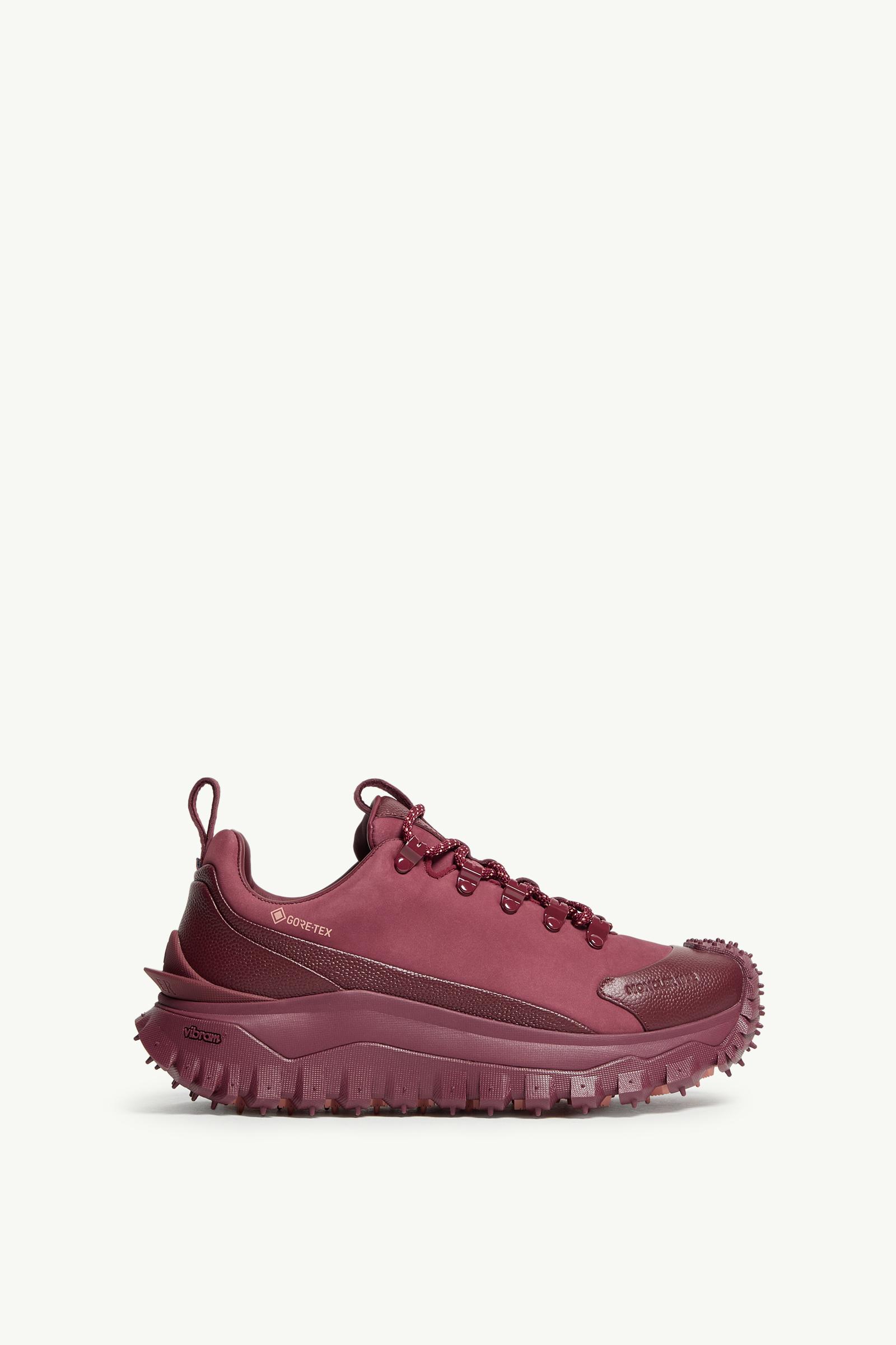 Moncler Trailgrip APEX2GTX Suede & Leather Sneakers Burgundy