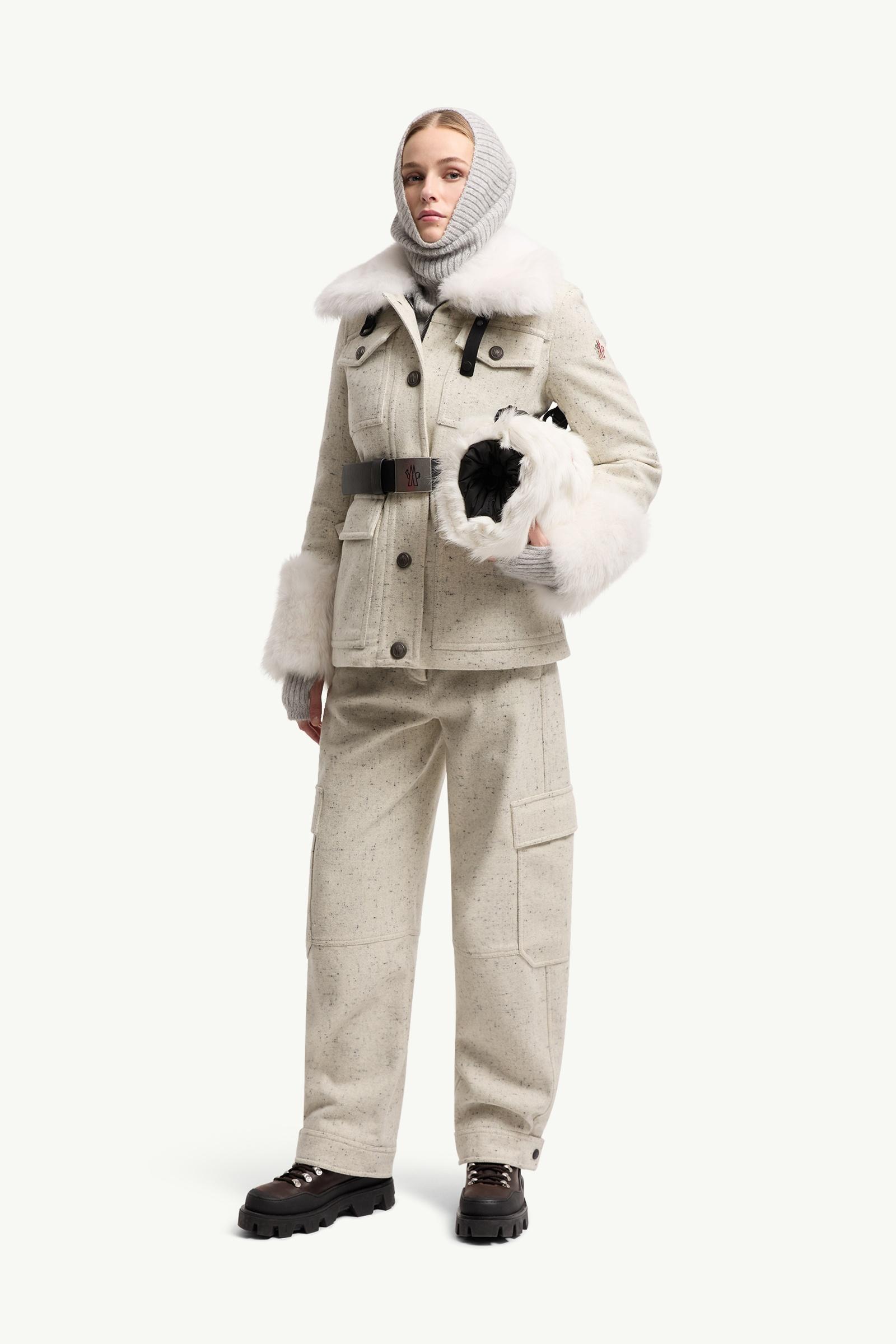 Moncler Wool Cargo Pants White White