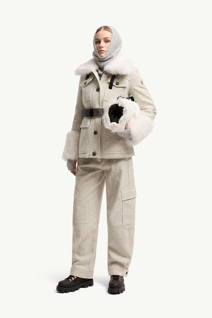 Moncler Wool Cargo Pants White White